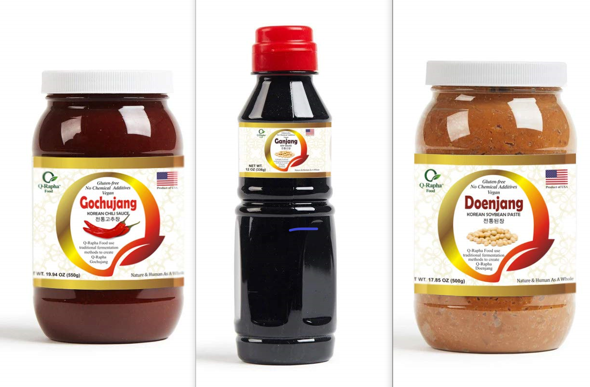 Korean Doenjang, Gochujang & Ganjang Starter - Essential 3-Pack | Q-Rapha