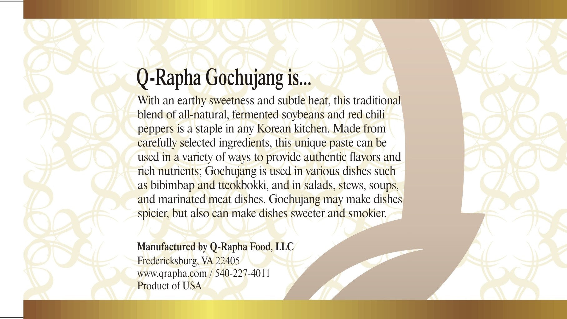 Q-Rapha Premium Korean Gochujang - 37.5 oz